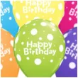 balony happy birthday mix pastel qualatex 11 6 szt