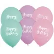balony happy birthday pastel mix amscan 9 6 szt