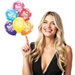 balony happy birthday pastel mix qualatex 11 6szt