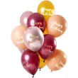 balony happy birthday pink gold mix folat 12 12 szt