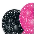 balony happy birthday pink mix amscan 11 6 szt
