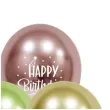 balony happy birthday platynowa mieszanka mix godan 12 5 szt