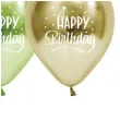 balony happy birthday platynowa mieszanka mix godan 12 5 szt