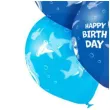 balony happy birthday rekin niebieskie belbal 12 6 szt