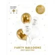 balony happy birthday to you bialo zloty mix partydeco 12 6 szt