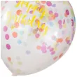 balony happy birthday z kolorowym konfetti transparentne czakos 3 szt