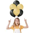 balony happy birthday zloto czarne partypal 12 6 szt