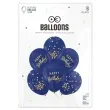 balony happy birthday zloto granatowy partypal 12 6 szt