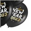 balony happy new year 2023 czarne partypal 12 5 szt