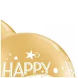 balony happy new year confetti dots zloty qualatex 30 2 szt
