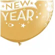 balony happy new year confetti dots zloty qualatex 30 2 szt