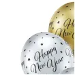 balony happy new year srebrno zlote belbal 12 6 szt