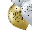 balony happy new year srebrno zlote belbal 12 6 szt