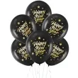 balony happy new year zloto czarne partypal 12 5 szt