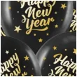 balony happy new year zloto czarne partypal 12 5 szt