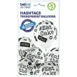 balony hashtag przezroczyste belbal 12 6 szt