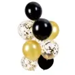 balony imprezowe trio z konfetti czarne mix partypal 12 10 szt