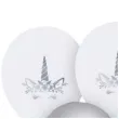 balony jednorozce bialo srebrne pastel godan 12 5 szt