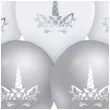 balony jednorozce bialo srebrne pastel godan 12 5 szt