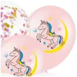 balony jednorozce z konfetti mix partypal 12 10 szt