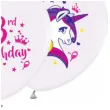 balony jednorozec na 3 urodziny pastel bialy godan 12 5 szt
