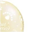 balony just married hearts kosc sloniowa metalik qualatex 11 25 szt