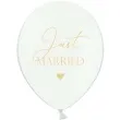 balony just married pastel biale strong 12 6 szt