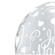balony just married perlowy metalik qualatex 11 6 szt