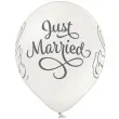 balony just married swan pastel bialy belbal 12 6 szt