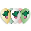 balony kaktusy w doniczkach mix gemar 13 5 szt