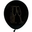 balony kieliszki szampana czarny santex 9 8 szt