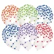 balony kolorowe serduszka transparentne amscan 11 6 szt