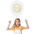 balony komunia swieta ihs ornament bialy partypal 12 100 szt