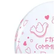 balony komunia symbole bialo rozowe pastel qualatex 11 25 szt