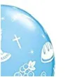 balony komunia symbole blekitne pastel qualatex 11 25 szt