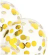 balony konfetti grochy zlote transparentne partydeco 12 6 szt