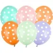 balony kropki pastel mix partydeco 12 6 szt