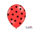 balony kropki pastel poppy red strong 14 6 szt