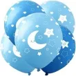 balony ksiezyc i gwiazdki niebieskie show 12 5 szt