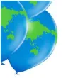 balony kula ziemska niebieskie belbal 12 6 szt