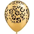 balony lampart zlote qualatex 11 25 szt