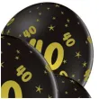 balony lateksowe gold 40 czarne b balloons 12 5 szt