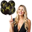 balony lateksowe gold 50 czarne b balloons 12 5 szt