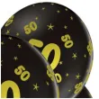 balony lateksowe gold 50 czarne b balloons 12 5 szt
