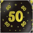 balony lateksowe gold 50 czarne b balloons 12 5 szt