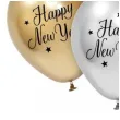 balony lateksowe happy new year beauty and charm zloty srebrny czarny