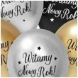 balony lateksowe witamy nowy rok beauty and charm zloty srebrny czarny