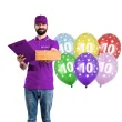 balony liczba 10 metalik mix strong 14 6 szt