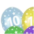 balony liczba 10 metalik mix strong 14 6 szt