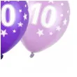 balony liczba 10 metalik mix strong 14 6 szt